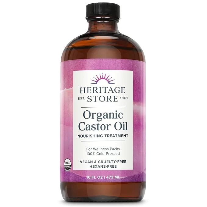 Solid HERITAGE STORE Organic Castor Oil Natural