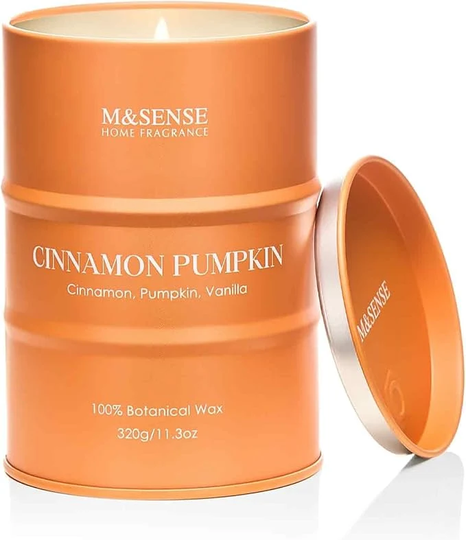Fashionable M SENSE Cinnamon Pumpkin Scented Candles Christmas Decor Natural Non Toxic Fast