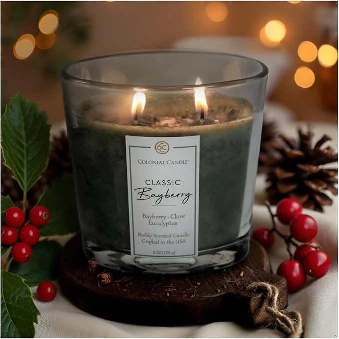 Professional Colonial Candle Bayberry Scented Candle Jar Highly Fragranced Candles Reusable
