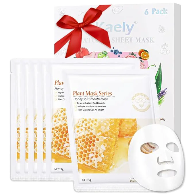 Powerful Kaely 6 Pack Honey Face Masks for Kids Kids Face Mask Spa Day Kit Supplies Consistent