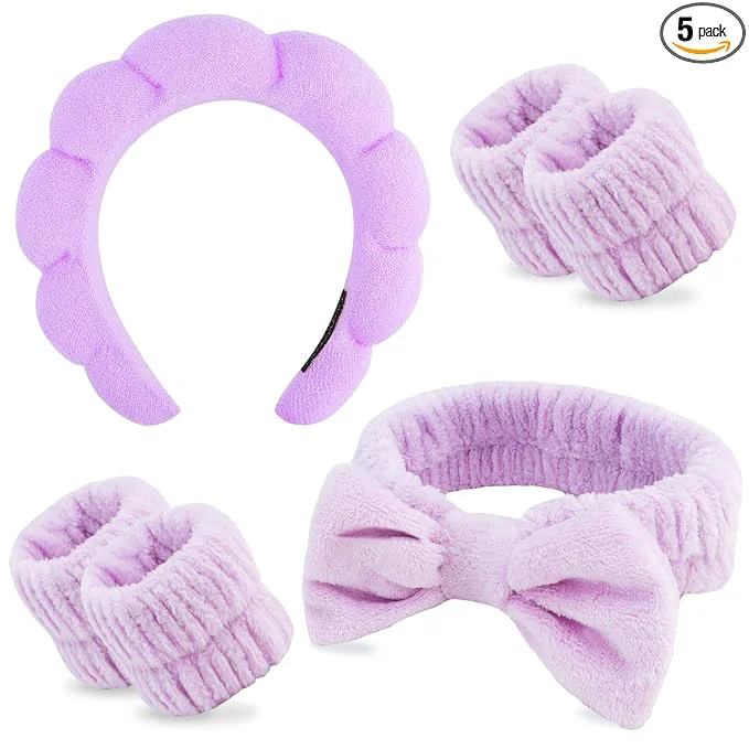 Soft Chanaco Makeup Skincare Face Wash Headband Wrist Towels Spa Headband Specialty