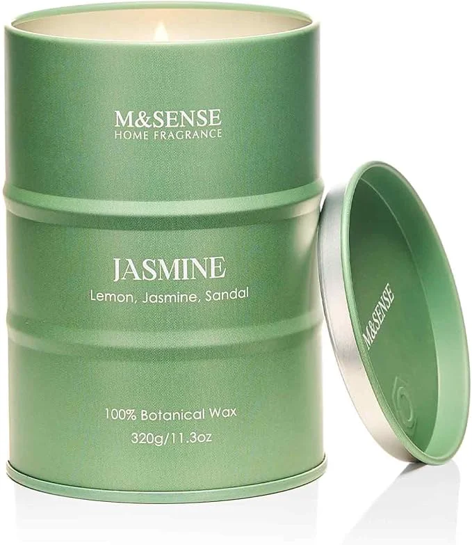 Advanced M SENSE Jasmine Scented Candles Natural Non Toxic Aromatherapy Candle Effective