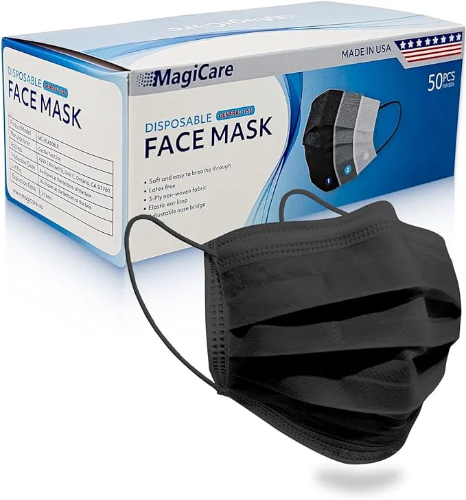 Unique ARE USA Made Black Face Masks Disposable Modern