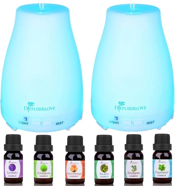 Breathable Diffuserlove 2 Pack 200ml Essential Oil Diffuser Ultrasonic Aromatherapy Recyclable