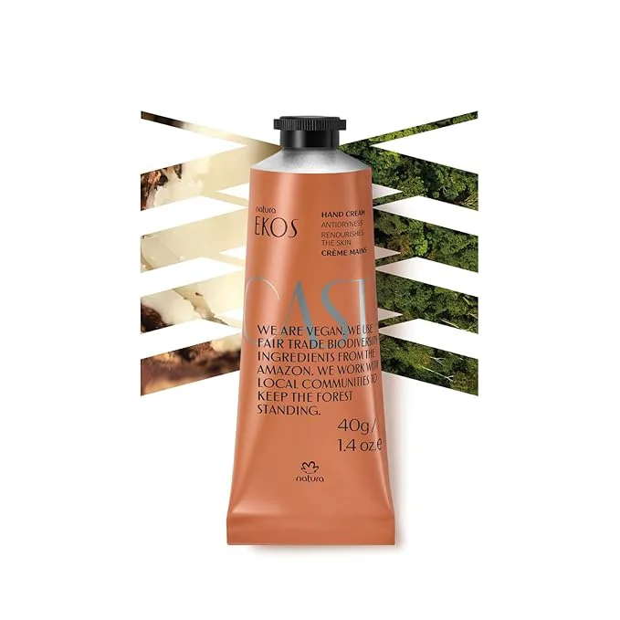 Crafted Natura – Brazil Nut Hand Cream Travel Size- Anti-Dryness Castanha Hand Balm – Green