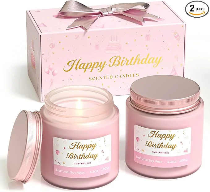 Organic NORVENCE Scented Candles Gift Set Stress Relief Candles Unique