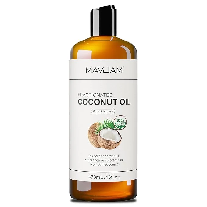 Efficient MAYJAM Organic Fractionated Coconut Oils Liquid 16oz Pure Natural USDA Specialty