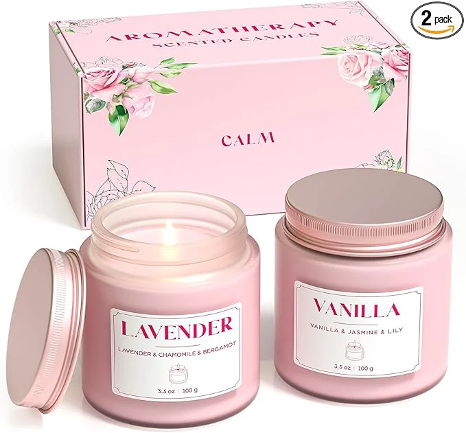 Authentic NORVENCE Scented Candles Gift Set Stress Relief Candles Enhanced