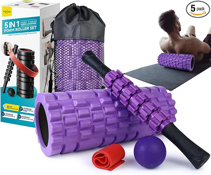 Original Design Krightlink 5 in1 Foam Roller Set High Density Deep Tissue Massager Authentic