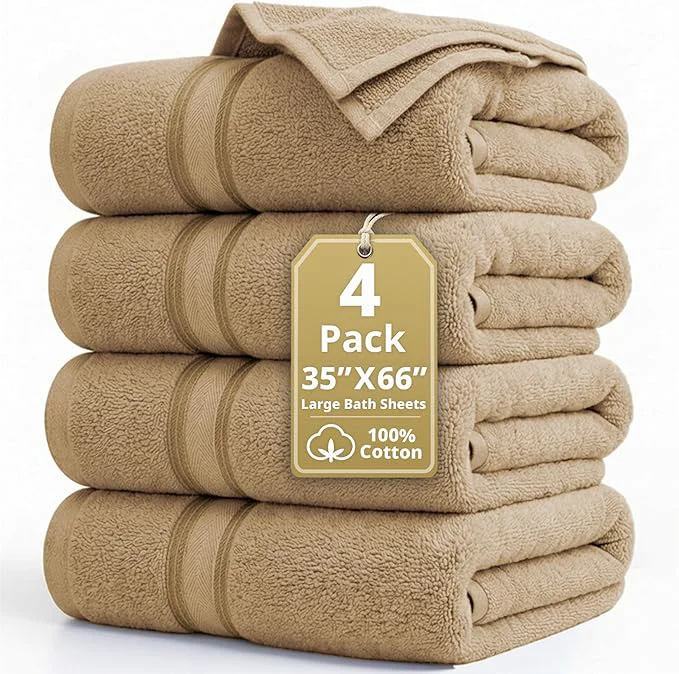 Secure LANE LINEN Cotton Large Bath Towels Convenient