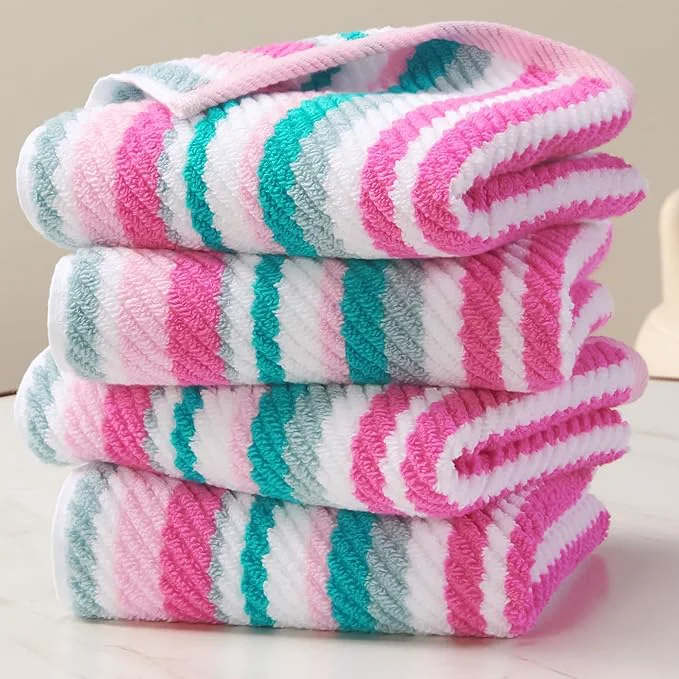 Trusted VOOVA MOVAS Cotton Hand Towels Set of 4 Soft Absobent Lightweight Authentic