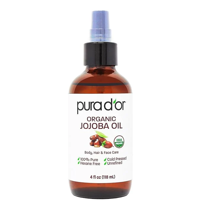 High-Performance PURA D’OR 4 Oz Organic Jojoba Oil Enhanced