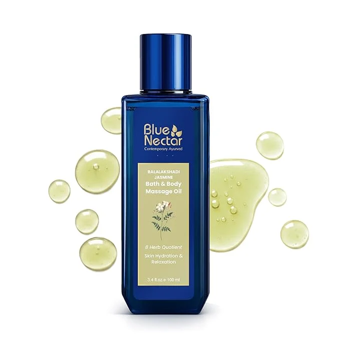 Sustainable Blue Nectar Sensuous Jasmine Body Massage Oil Refined