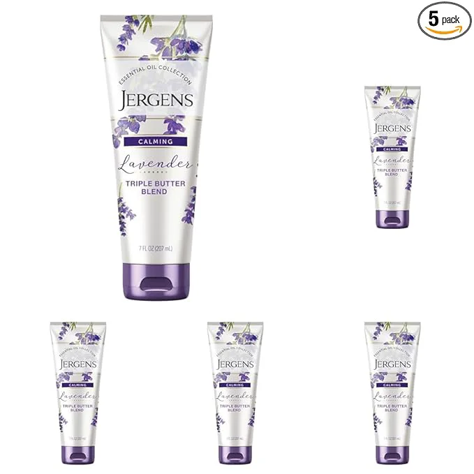 Detailed Jergens Lavender Body Butter Hand and Body Lotion Moisturizer Prestigious