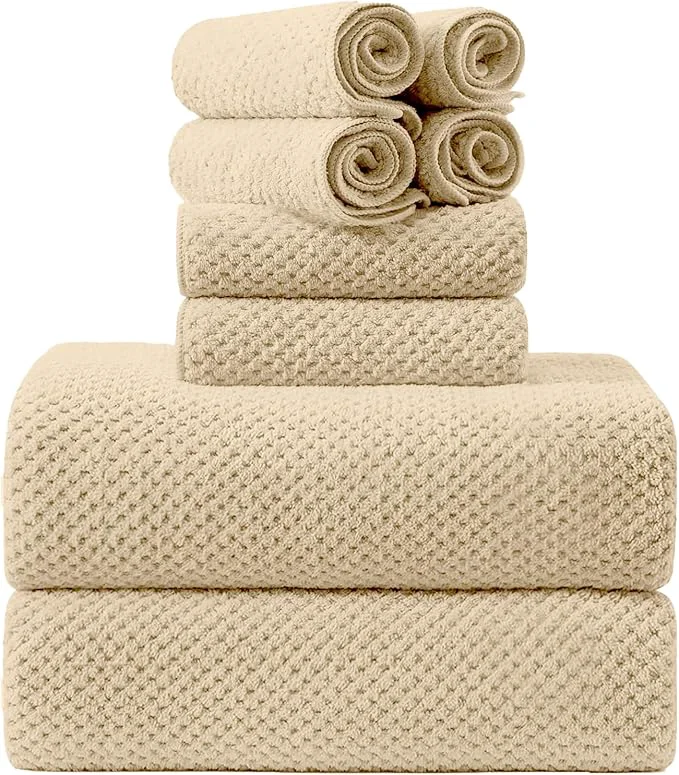 Specialty 8-Piece Bath Towel Set 2 Extra Large Bath Towel Sheets 2 Hand Towels and 4 Contemporary