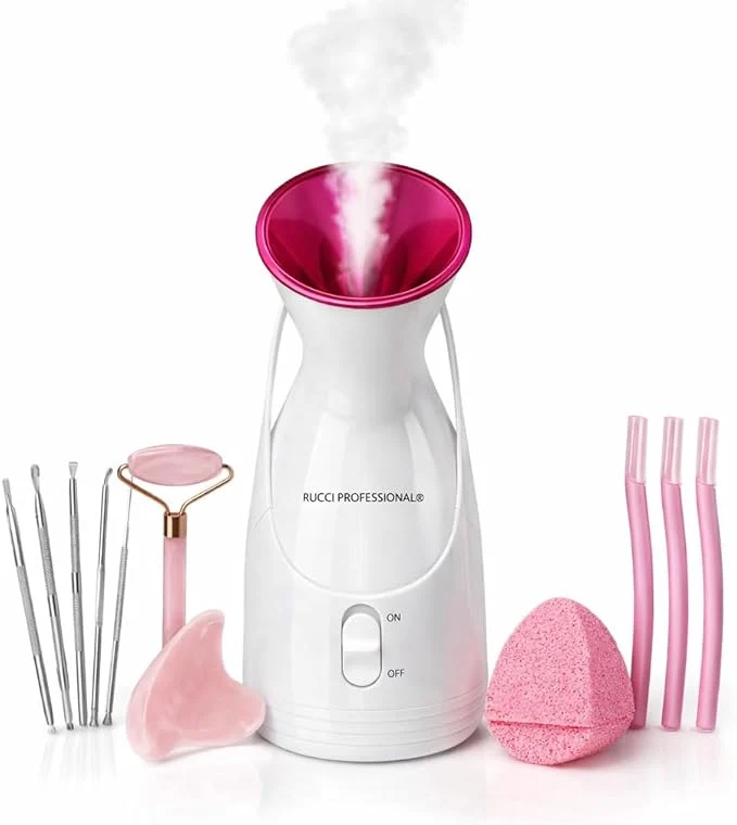Quality Nano Ionic Facial Steamer Spa Kit 12-Piece Skincare Set Original Design