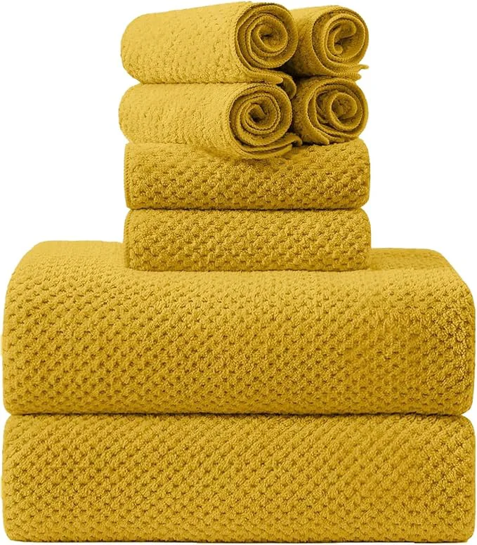 Breathable 8-Piece Bath Towel Set 2 Extra Large Bath Towel Sheets 2 Hand Towels and 4 Superior