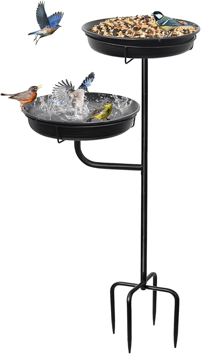 Outstanding standing Birdbaths Bowl Outdoor Standing Garden Bird Bath Bird Feeder Carefully Designed