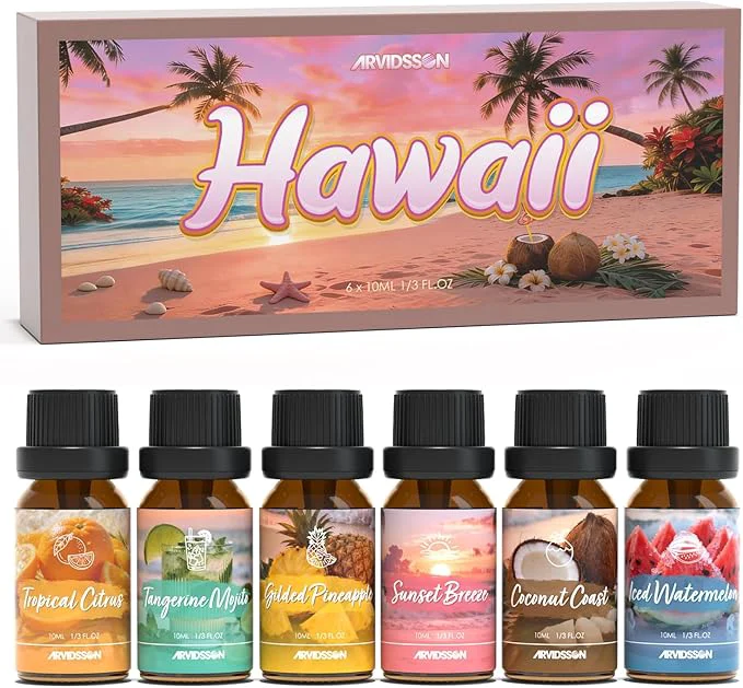 Functional ARVIDSSON Hawaii Fragrance Oil Set Summer Essential Oils Eco-Friendly