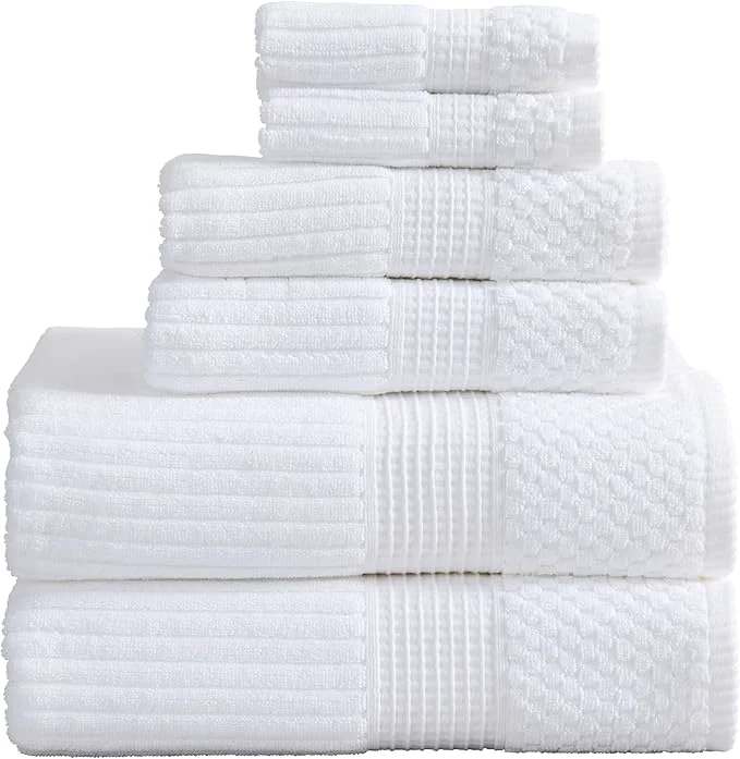 Selected Springtree Home Cotton Bath Towel Set 6 Piece Set Absorbent High-Performance