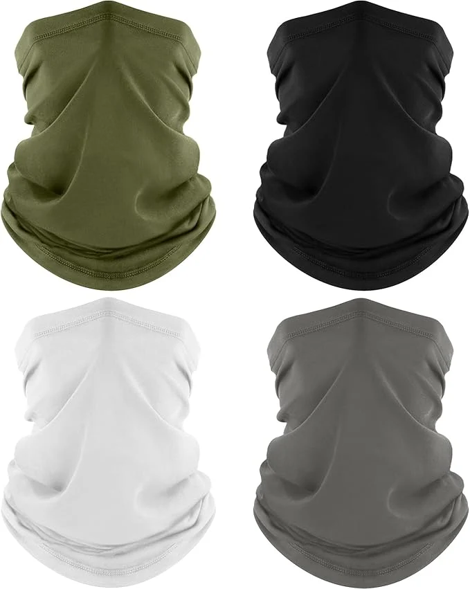 High-End ROXUN 4 Pack Neck Gaiter Cooling Breathable Face Mask UV Protection Scarf Durable