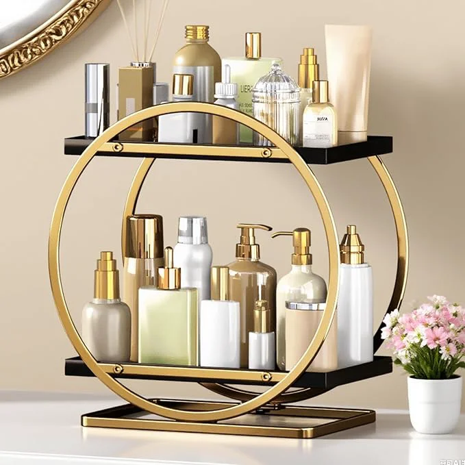 Crafted Makeup Organizer for Vanity 2-Tier Bathroom Countertop Organizers Bathroom Reliable