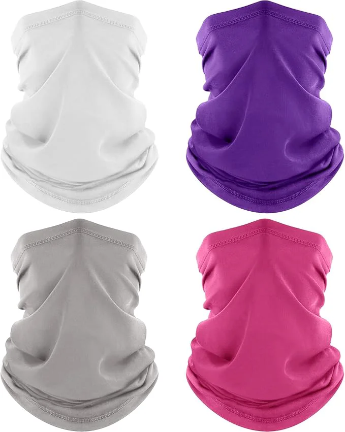 Authentic ROXUN 4 Pack Neck Gaiter Cooling Breathable Face Mask UV Protection Scarf Secure