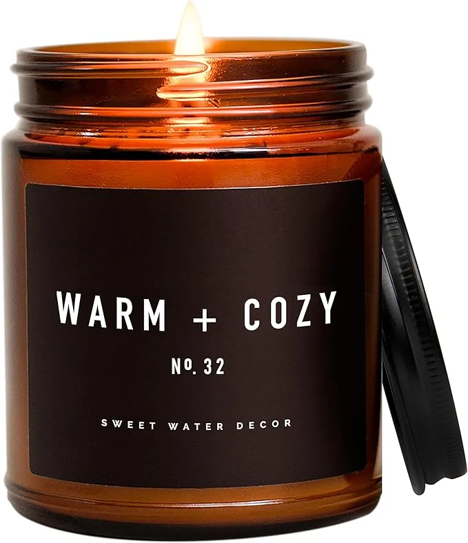 Sustainable Sweet Water Decor Warm and Cozy Candle Pine and Fir Balsam Winter Scented Solid