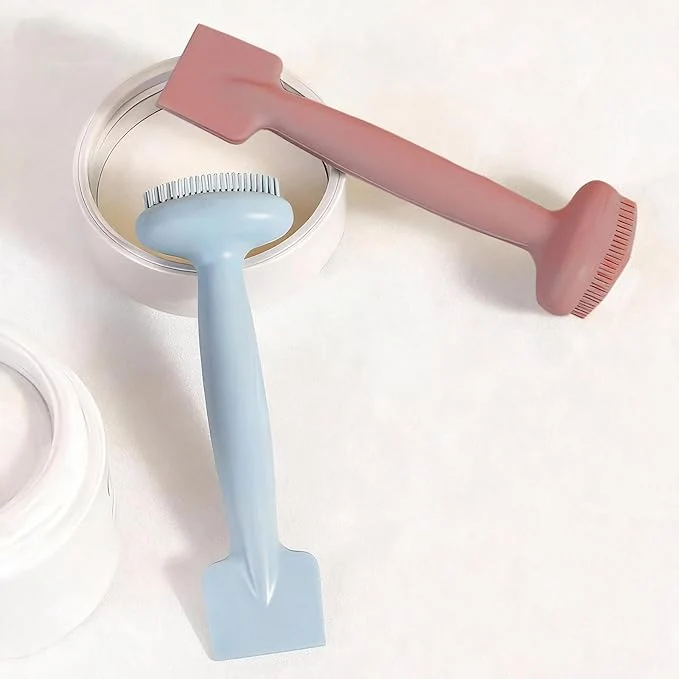 Solid 2 Pack Silicone Face Scrubber 2 in 1 Facial Cleansing Brush Face Mask Recyclable