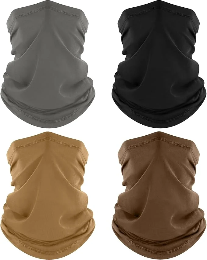 Trendy ROXUN 4 Pack Neck Gaiter Cooling Breathable Face Mask UV Protection Scarf Powerful