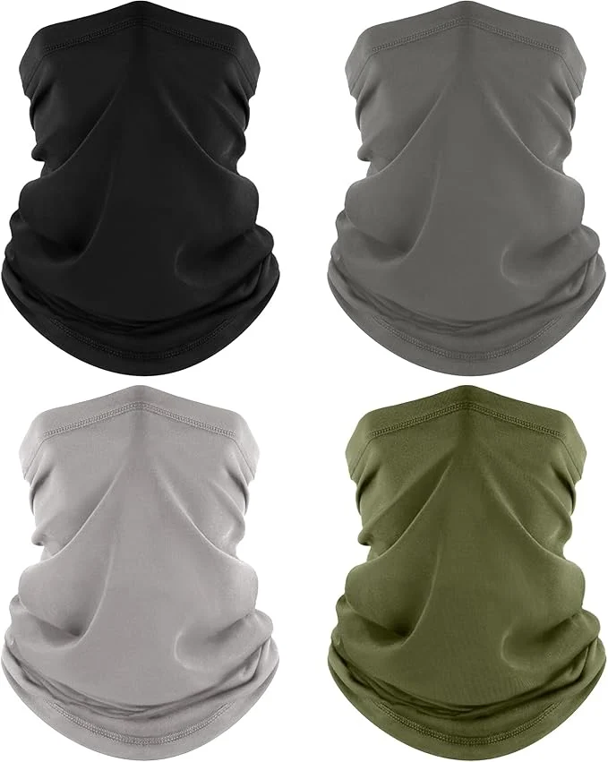 Lightweight ROXUN 4 Pack Neck Gaiter Cooling Breathable Face Mask UV Protection Scarf Authentic