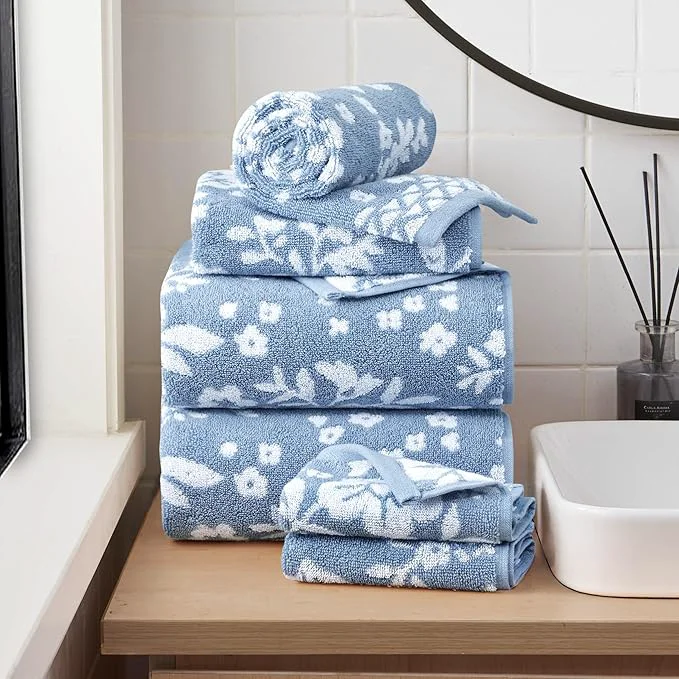 Relaxed Lucky Brand Folk Floral 6 Piece Bath Towel Set Safe