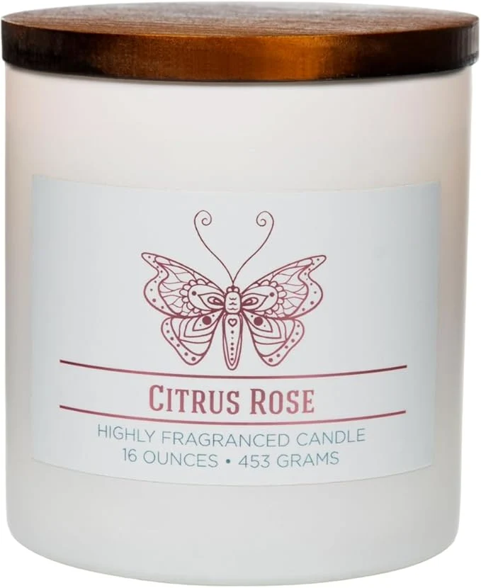 Reliable Carolina Citrus Rose Scented Candle 16 oz Wellness Relaxing Aromatherapy Candle Safe