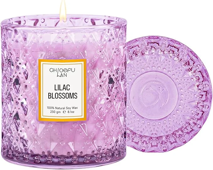 Dependable Chloefu LAN Lilac Blossoms Scented Candle Highly Floral Fragranced Candle Classic