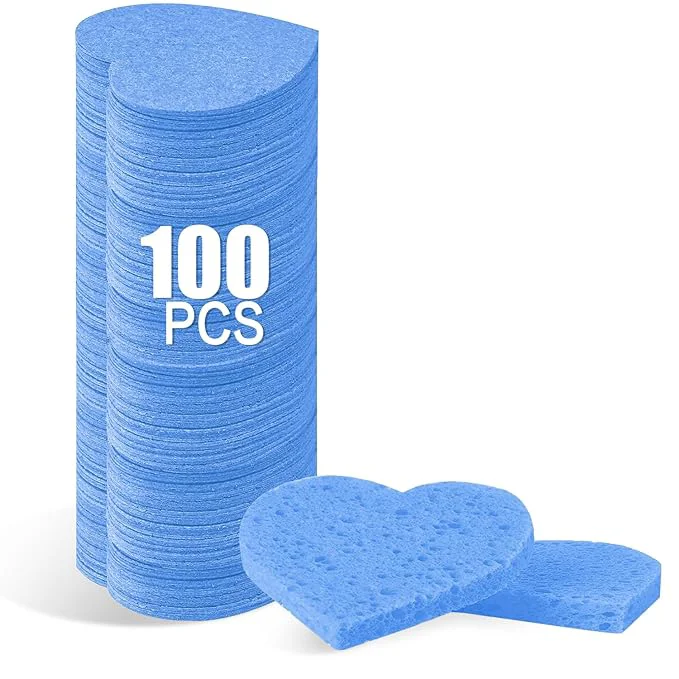 Elegant 100-Count Compressed Facial Sponges Premium