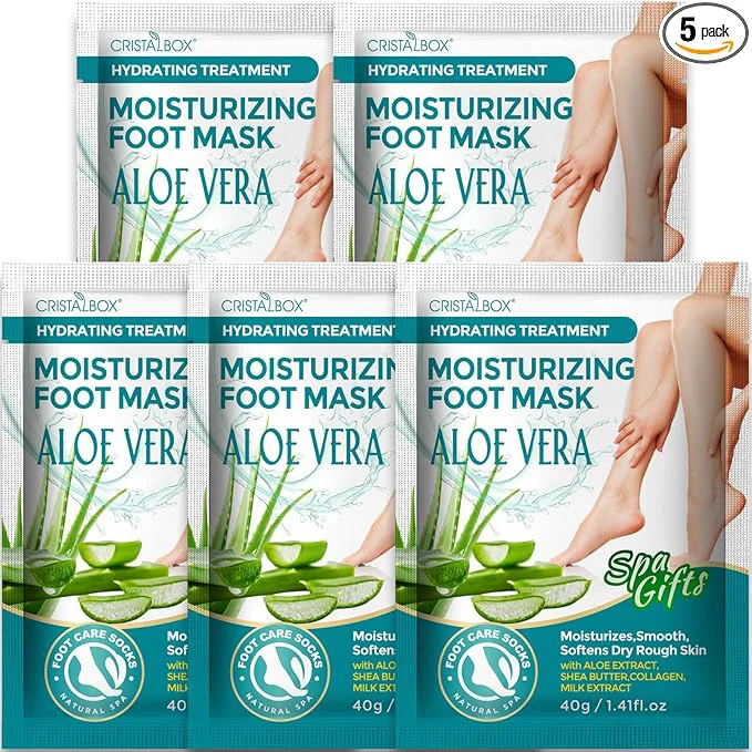 Flexible 5 Pack Moisturizing Foot Mask Hydrating Foot Masks Elegant