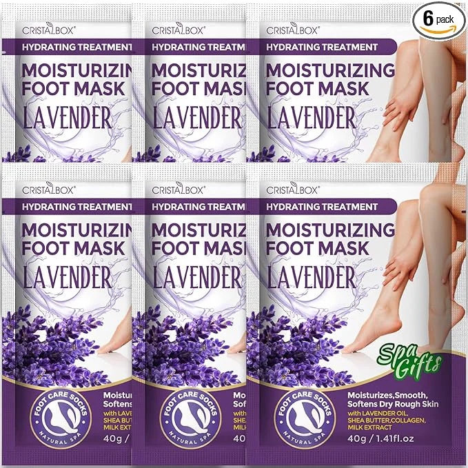 Relaxed 6 Pack Moisturizing Foot Mask Hydrating Foot Masks Green