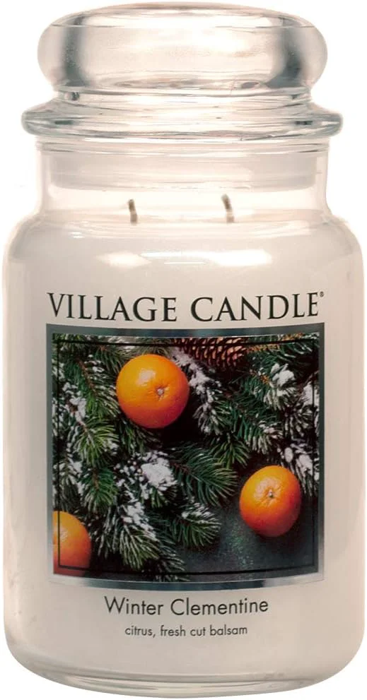Recyclable Village Candle Winter Clementine Large Apothecary Jar Scented Candle 21.25 oz. Fashionable