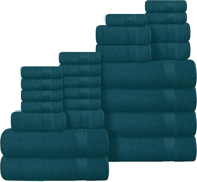 Optimized Belizzi Home Cotton Towel Set Contains 6 Soft Bath Towel 6 Hand Towels Durable
