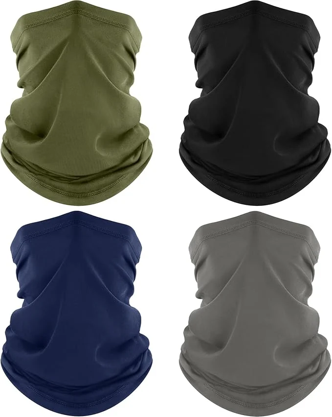 Convenient ROXUN 4 Pack Neck Gaiter Cooling Breathable Face Mask UV Protection Scarf Certified