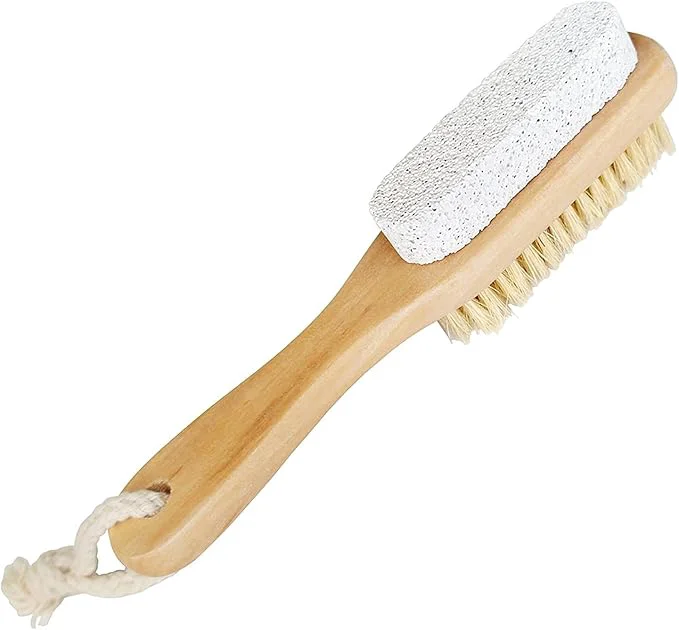 Powerful Natural Soft Bristle Foot Brush and Pumice Stone Combo Quality