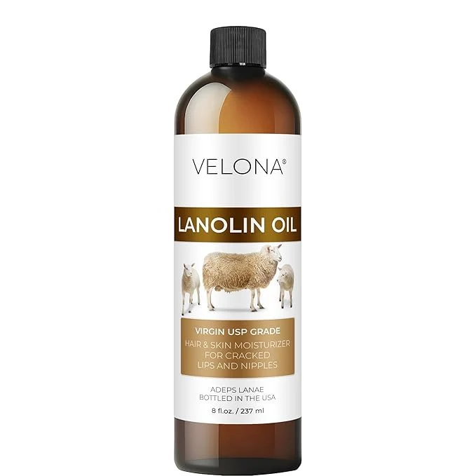 World-Class velona Lanolin Oil USP Grade 8 fl oz Pure and Natural Carrier Oil User-Friendly
