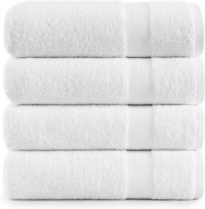 High-Grade LANE LINEN Set of 4 Bath Towel Minimalist