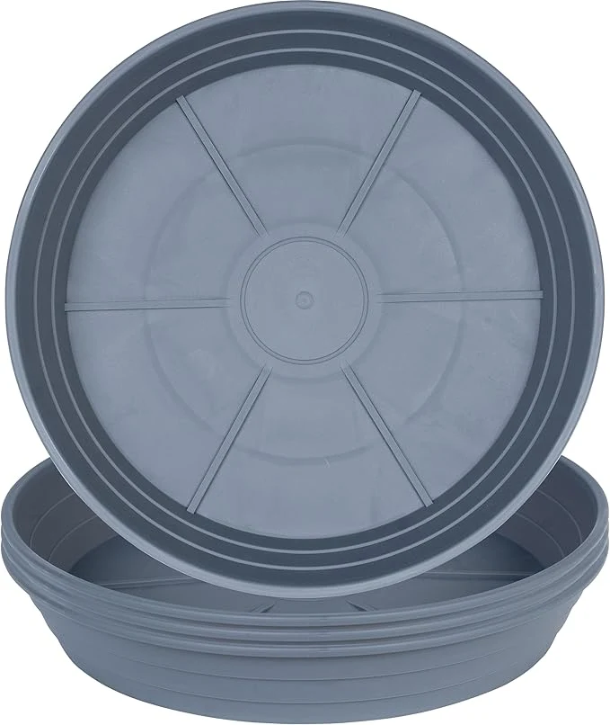 Smooth LWALRS Plant Saucer 14 Inch 4 Pack 6 8 10 12 14 16 18 20 25 Plastic Plant Trays Flexible