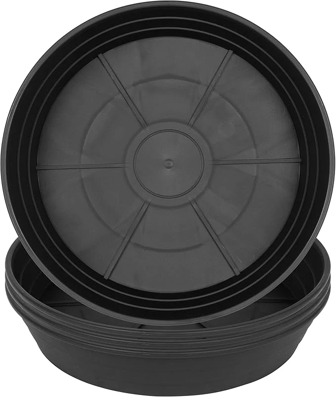 Functional LWALRS 4 Packs 6 Inches Plant Saucer Drip Trays Round Plastic Plant Pot Excellent