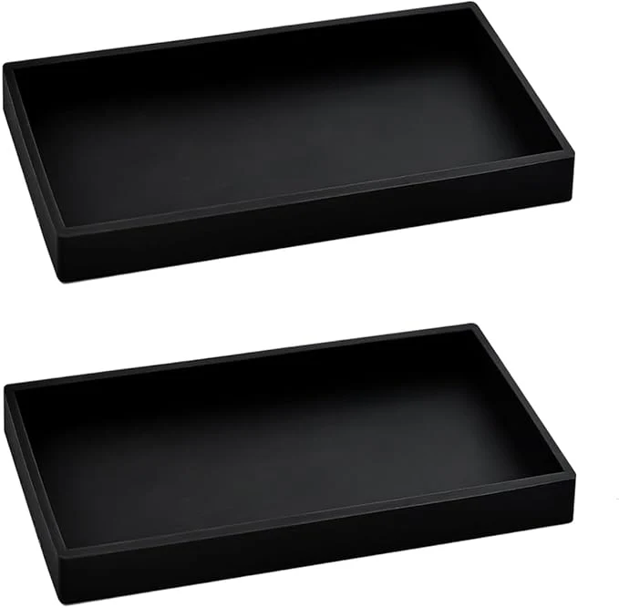 Fashionable 2PCS 7.87 L x 3.93 W Silicone Soap Dispenser Trays countertop Tray Optimized