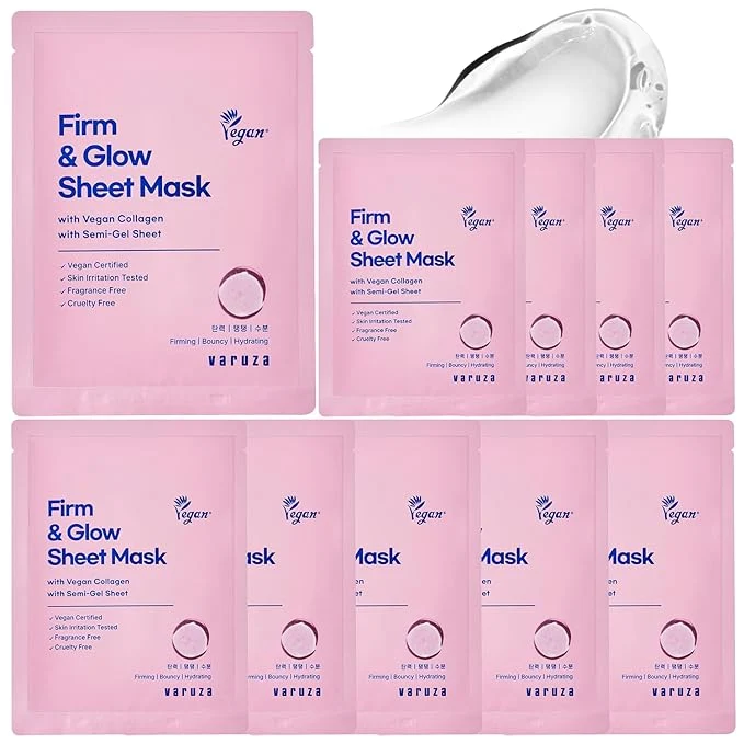 Fast Firm Glow Sheet Mask with Vegan Collagen Semi-Gel Sheet Biodegradable Fashionable