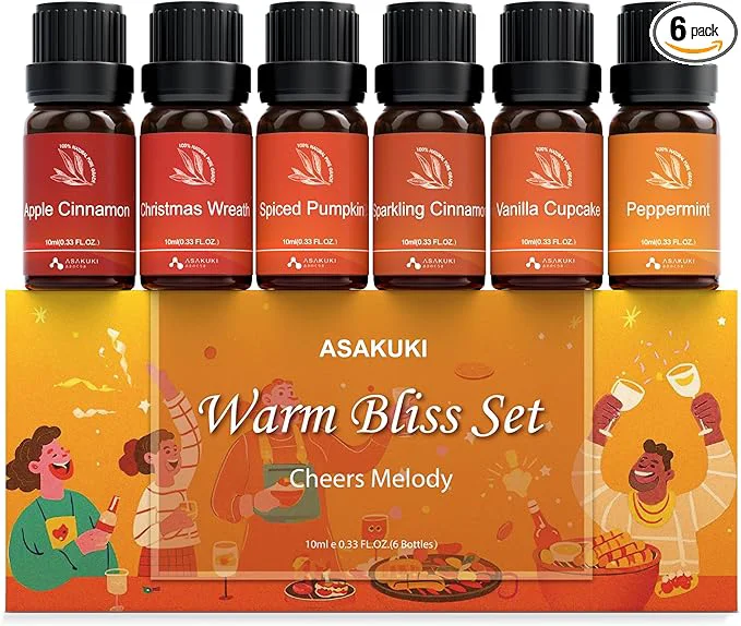 Premium Material ASAKUKI Essential Oils for Diffusers for Home Fragrance Oil for Candle Making High-End
