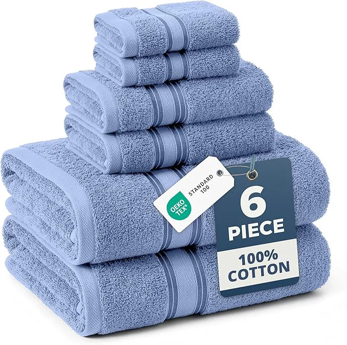 Prestigious LANE LINEN Luxury Bath Towels Set Smooth