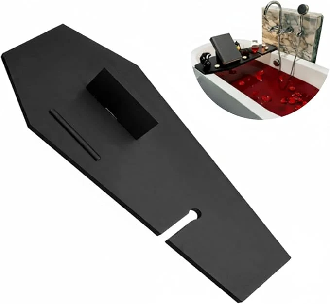 Easy-to-Use Barydat Halloween Decorations Coffin Bath Tray Gothic Coffin Serving Tray Green